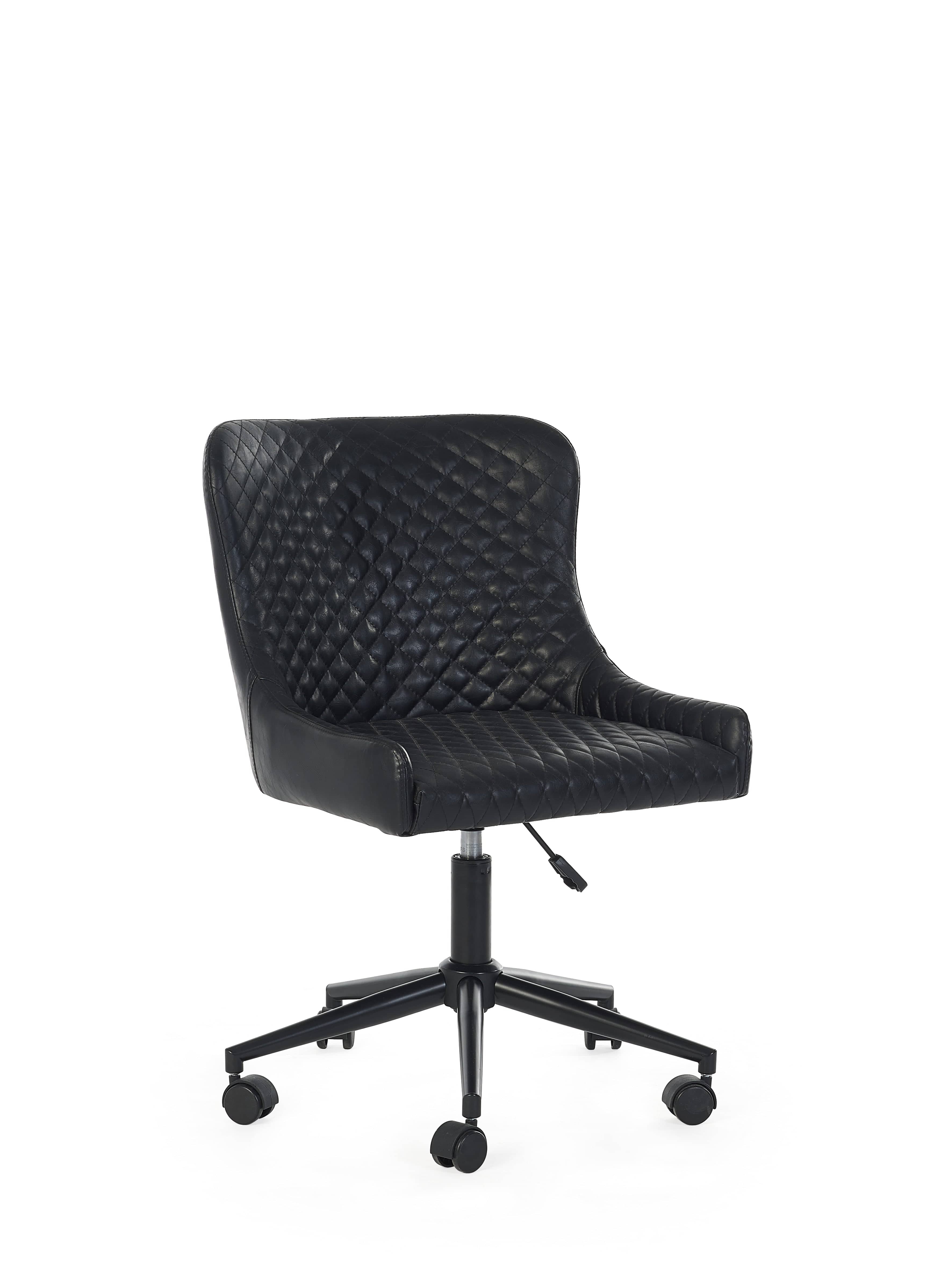 Julian Bowen Office Chair Luxe Office Chair In Black Faux Leather Bed Kings