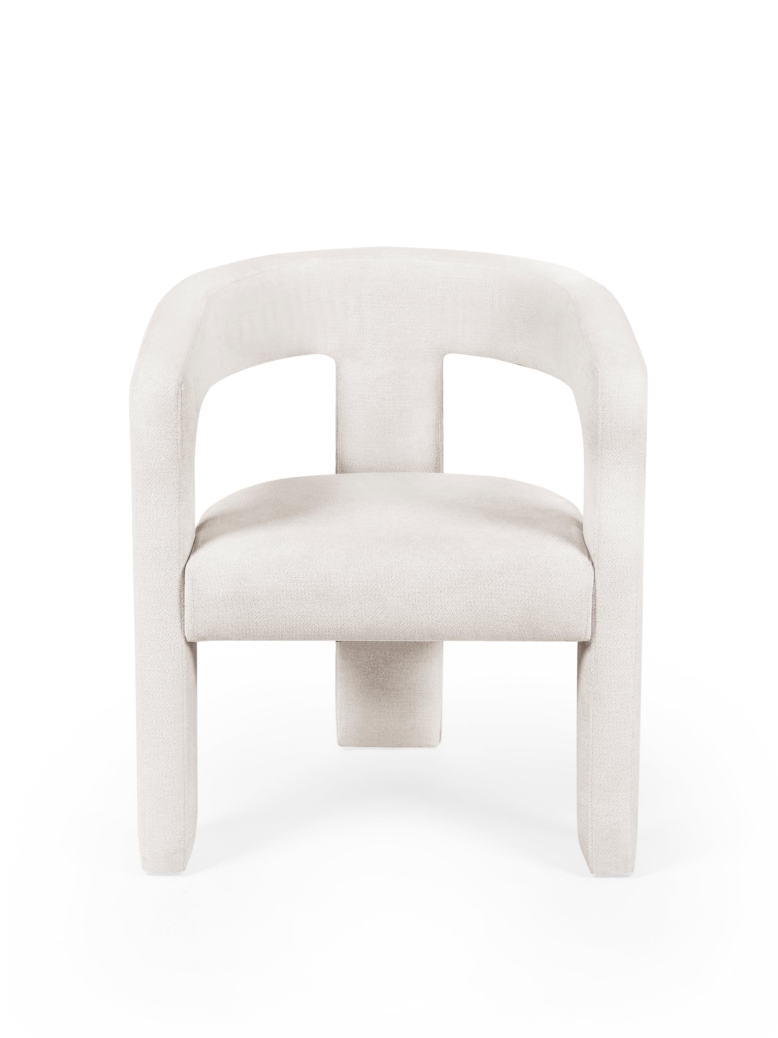 Elara Cream Chenille Upholstered  Chair