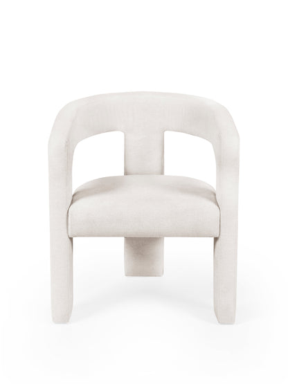 Elara Cream Chenille Upholstered  Chair