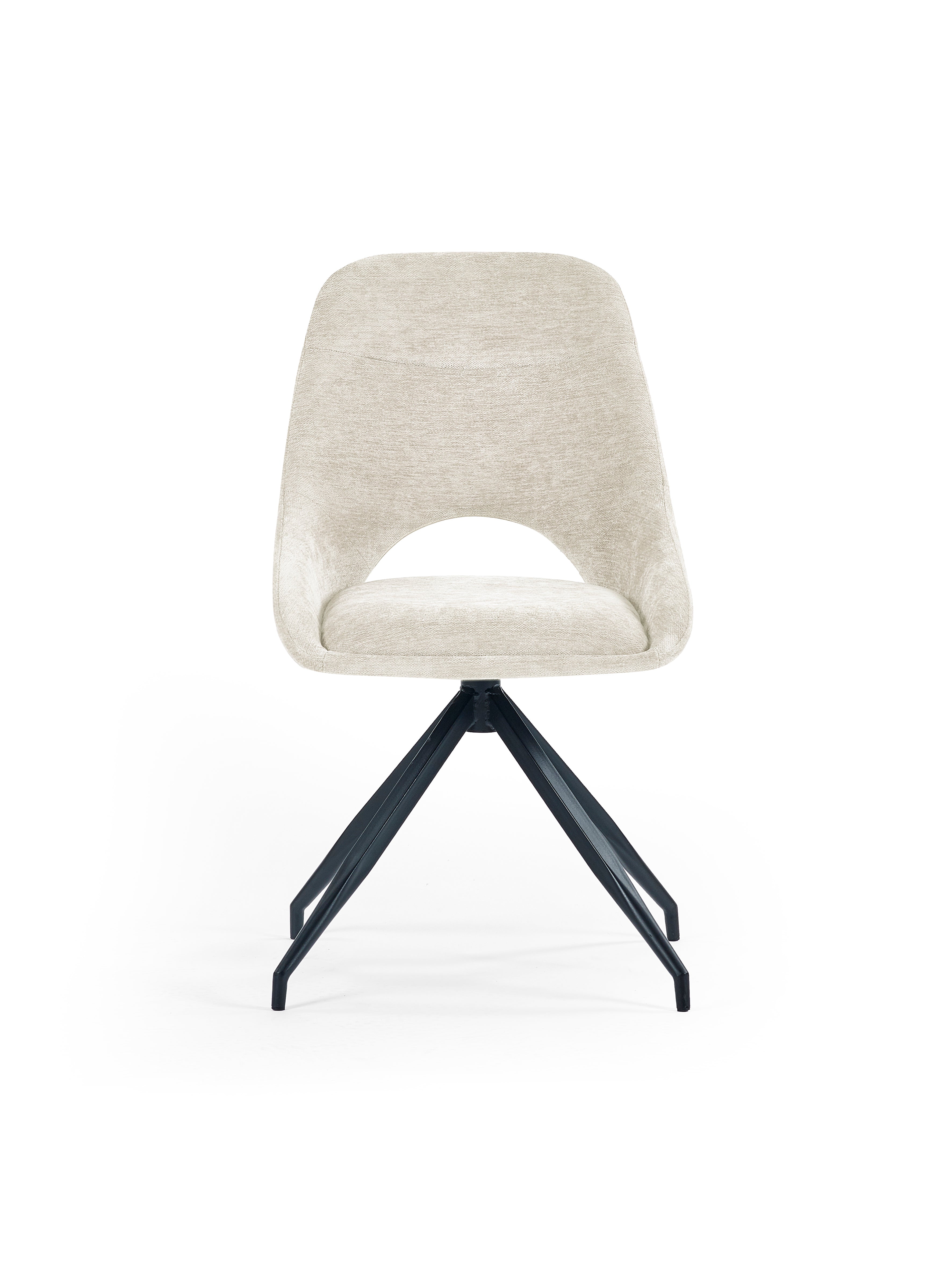 Jonah Cream Chenille Upholstered Dining Chairs (Set of 2)