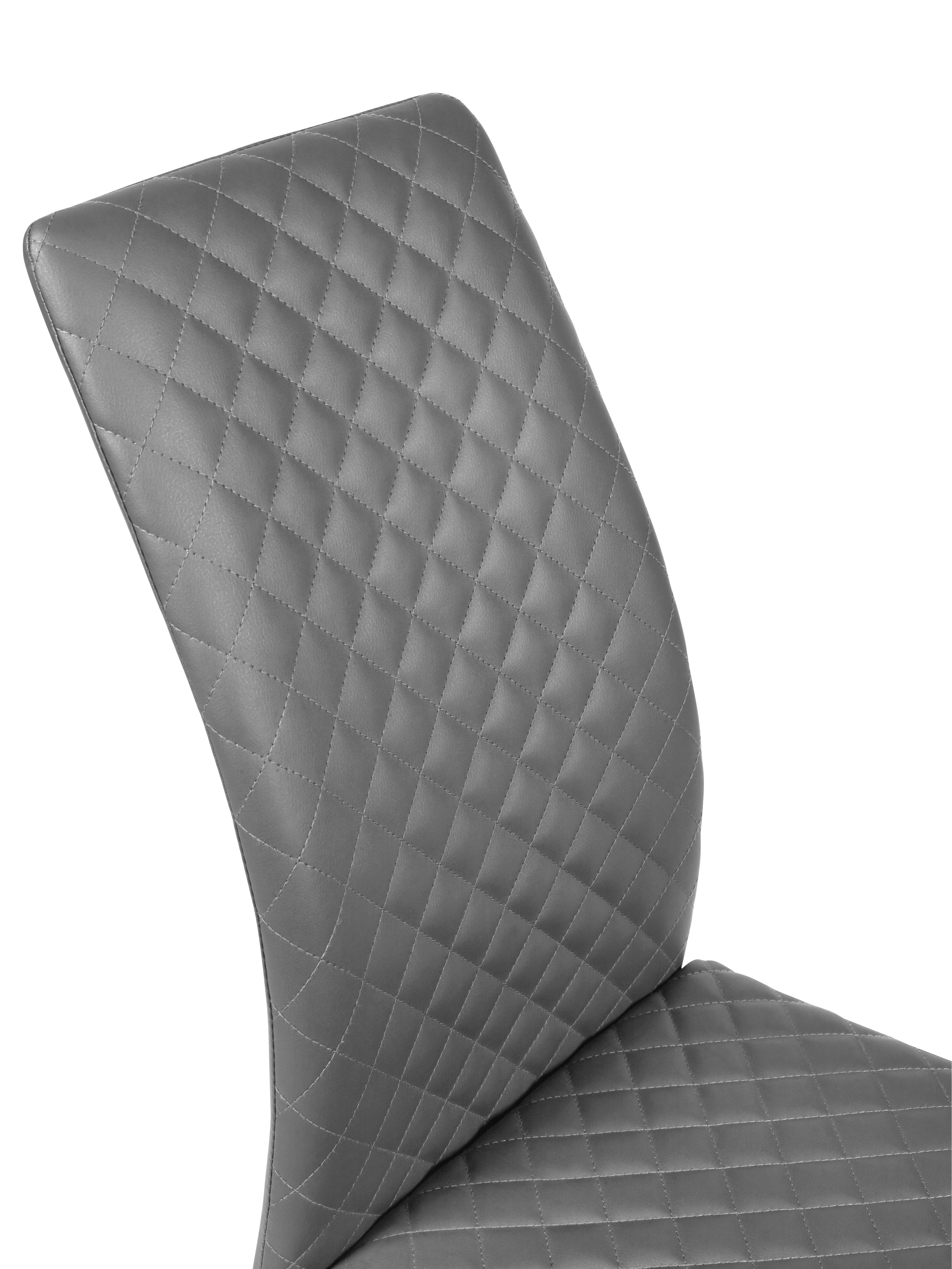 Xavier Grey Upholstered Cantilever Dining Chairs (Set of 4)