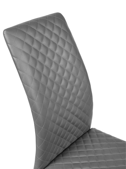 Xavier Grey Upholstered Cantilever Dining Chairs (Set of 4)
