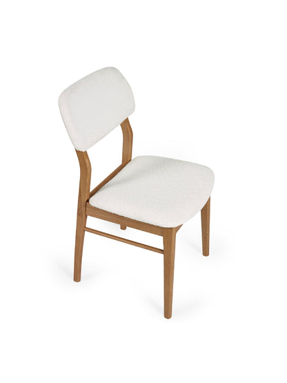 Theia White Boucle Upholstered Dining Chairs (Set of 2)