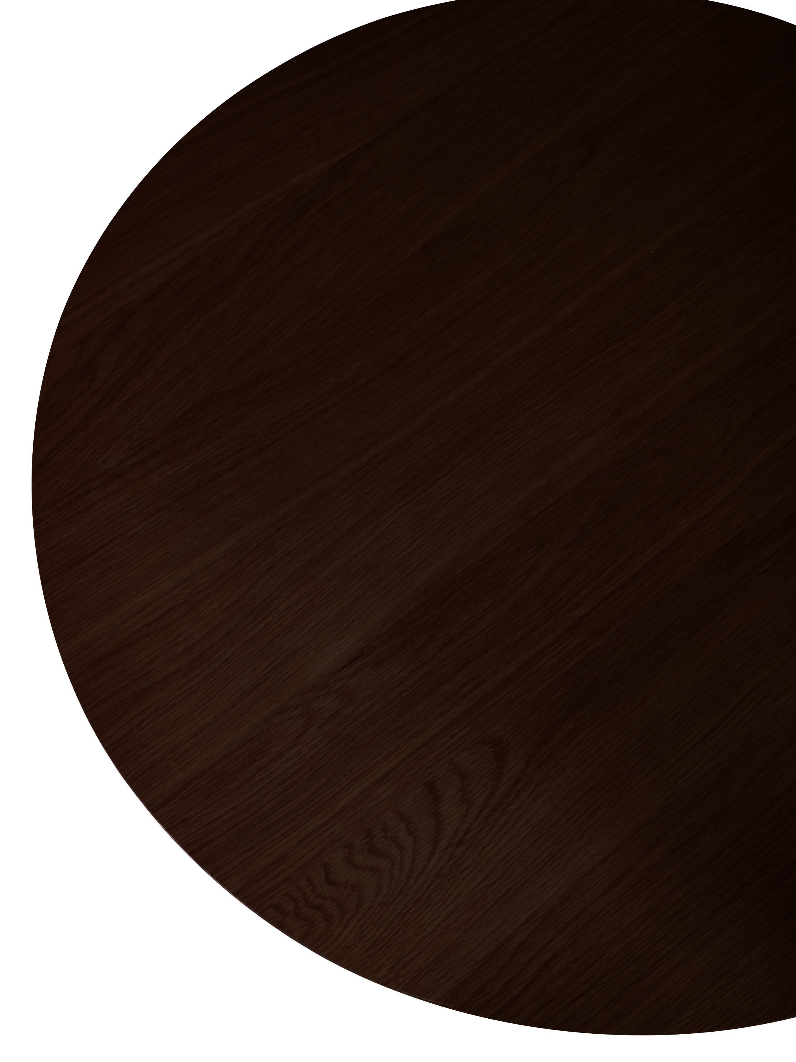 Ollie Dark Oak 45cm Round Lamp Table