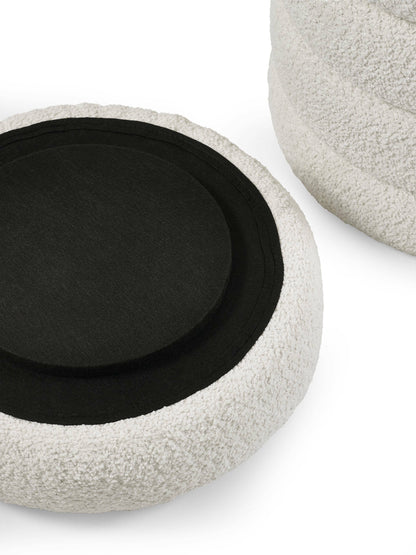 Hailey Ivory Boucle Upholstered 40cm Storage Stool