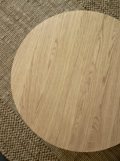 Ollie Natural Oak 45cm Round Lamp Table