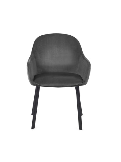 Lima Grey Velvet Dining Chairs (Set of 2)