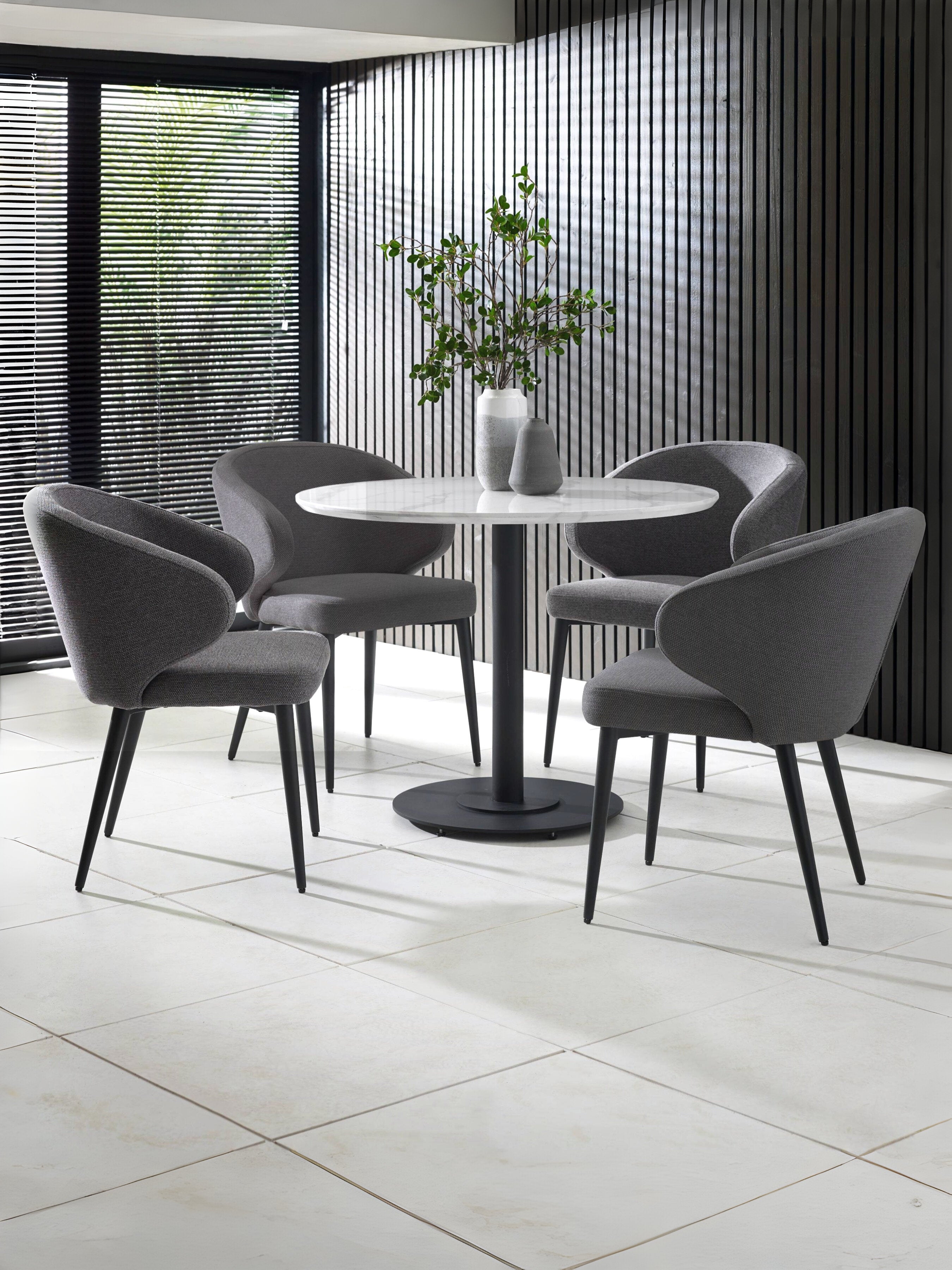 Luca 100cm Round Dining Table White