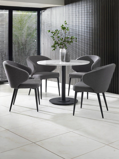 Luca 100cm Round Dining Table White