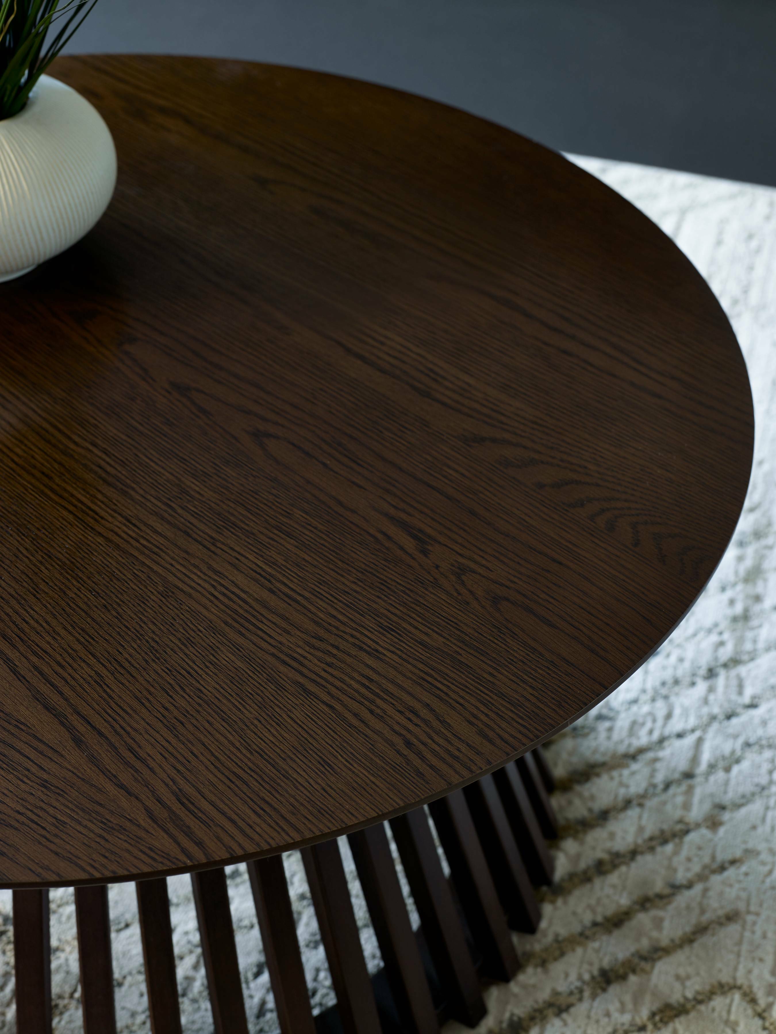 Ollie Dark Oak 80cm Round Coffee Table