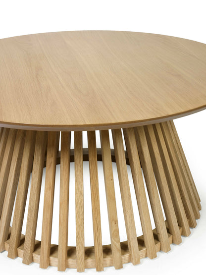 Ollie Natural Oak 80cm Round Coffee Table