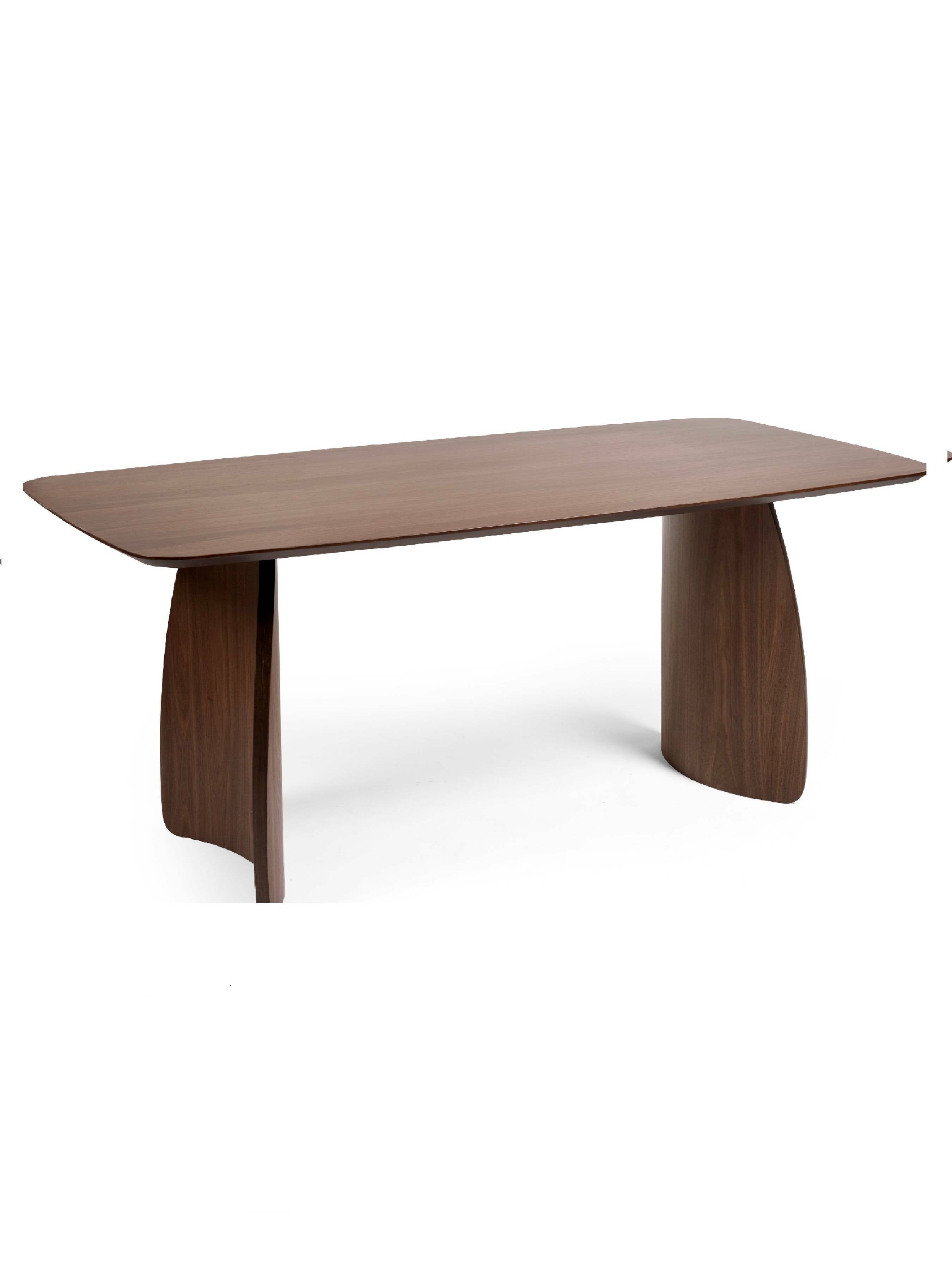 Artemis Curved Leg Walnut Dining Table