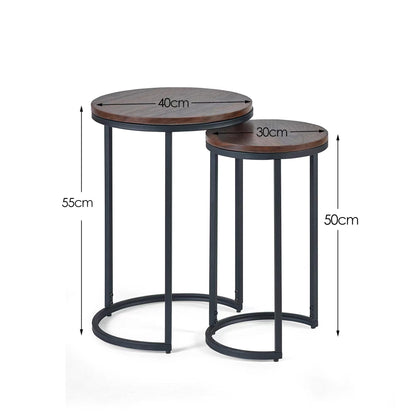 Julian Bowen Side Table Tribeca Round Nesting Side Tables Walnut Bed Kings