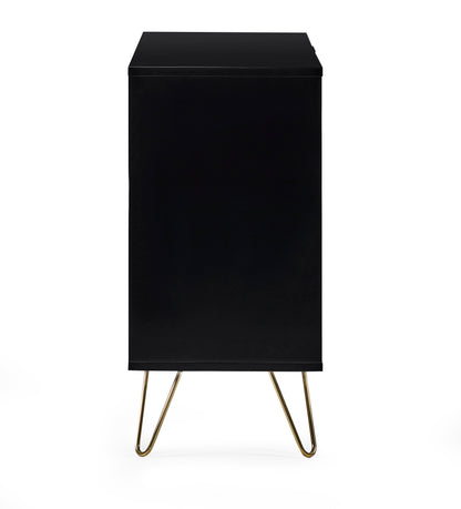 Julian Bowen Sideboard Murano Large Sideboard - Matt Black Bed Kings