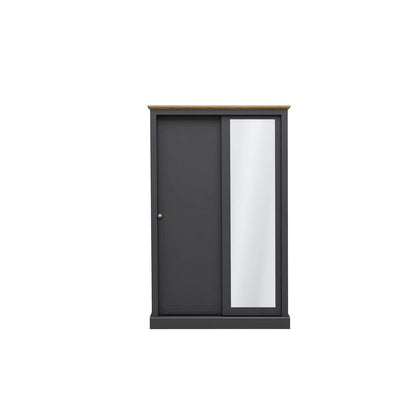 LPD Sliding Wardrobe Devon 2 Door Sliding Wardrobe Charcoal Bed Kings