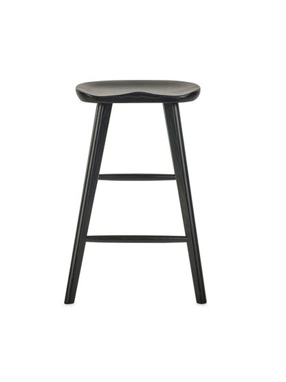 Mulu Black Solid Oak Bar Stool