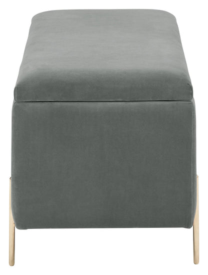 GFW Storage Ottoman Mystica Ottoman Storage Bench Grey Bed Kings