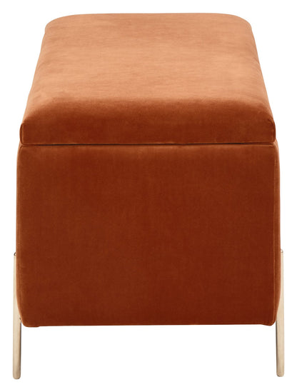 GFW Storage Ottoman Mystica Ottoman Storage Bench Russet Bed Kings