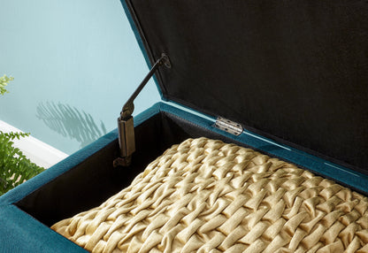 GFW Storage Ottoman Secreto Ottoman Teal Bed Kings