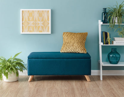 GFW Storage Ottoman Secreto Ottoman Teal Bed Kings