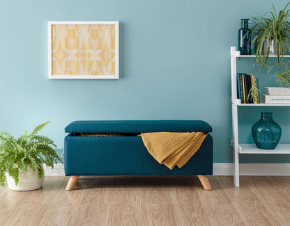 GFW Storage Ottoman Secreto Ottoman Teal Bed Kings