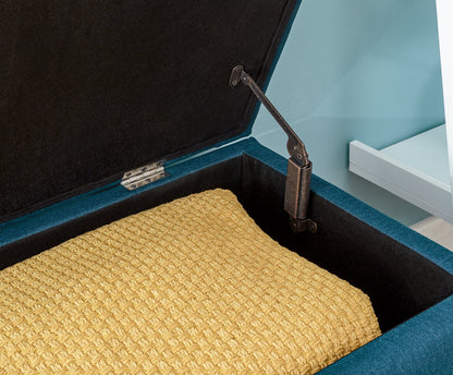 GFW Storage Ottoman Secreto Ottoman Teal Bed Kings