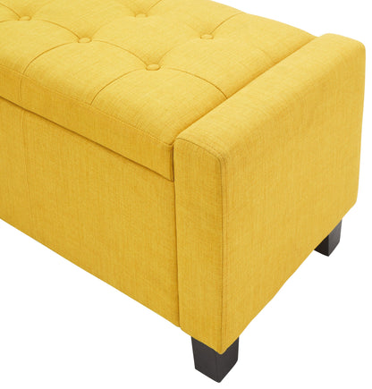 GFW Storage Ottoman Verona Ottoman Bench Mustard Fabric Bed Kings