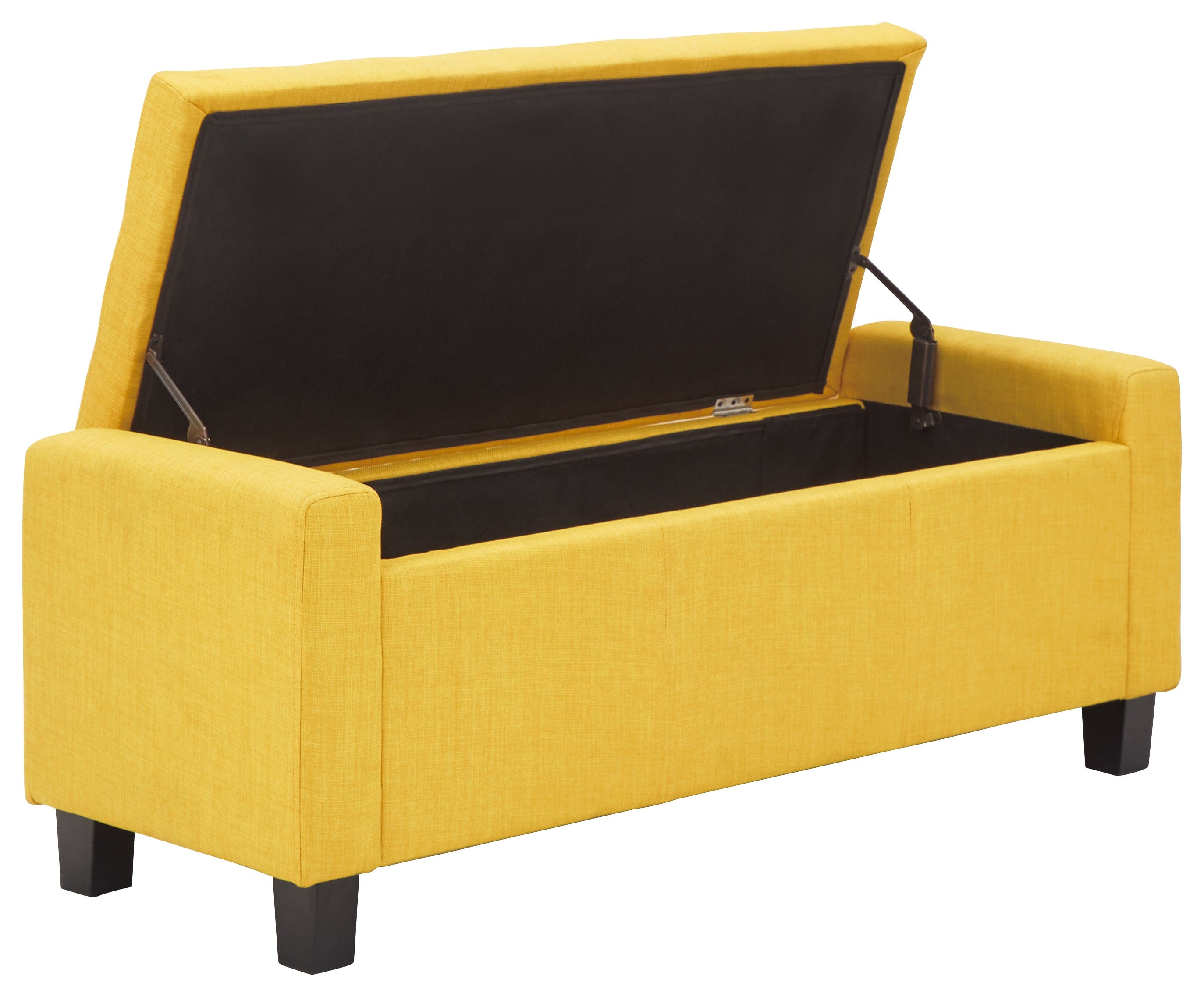 GFW Storage Ottoman Verona Ottoman Bench Mustard Fabric Bed Kings