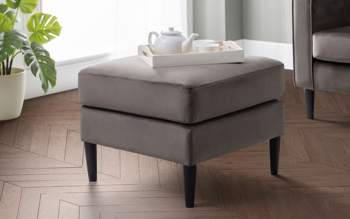 Julian Bowen Storage Ottoman Hayward Ottoman - Grey Bed Kings