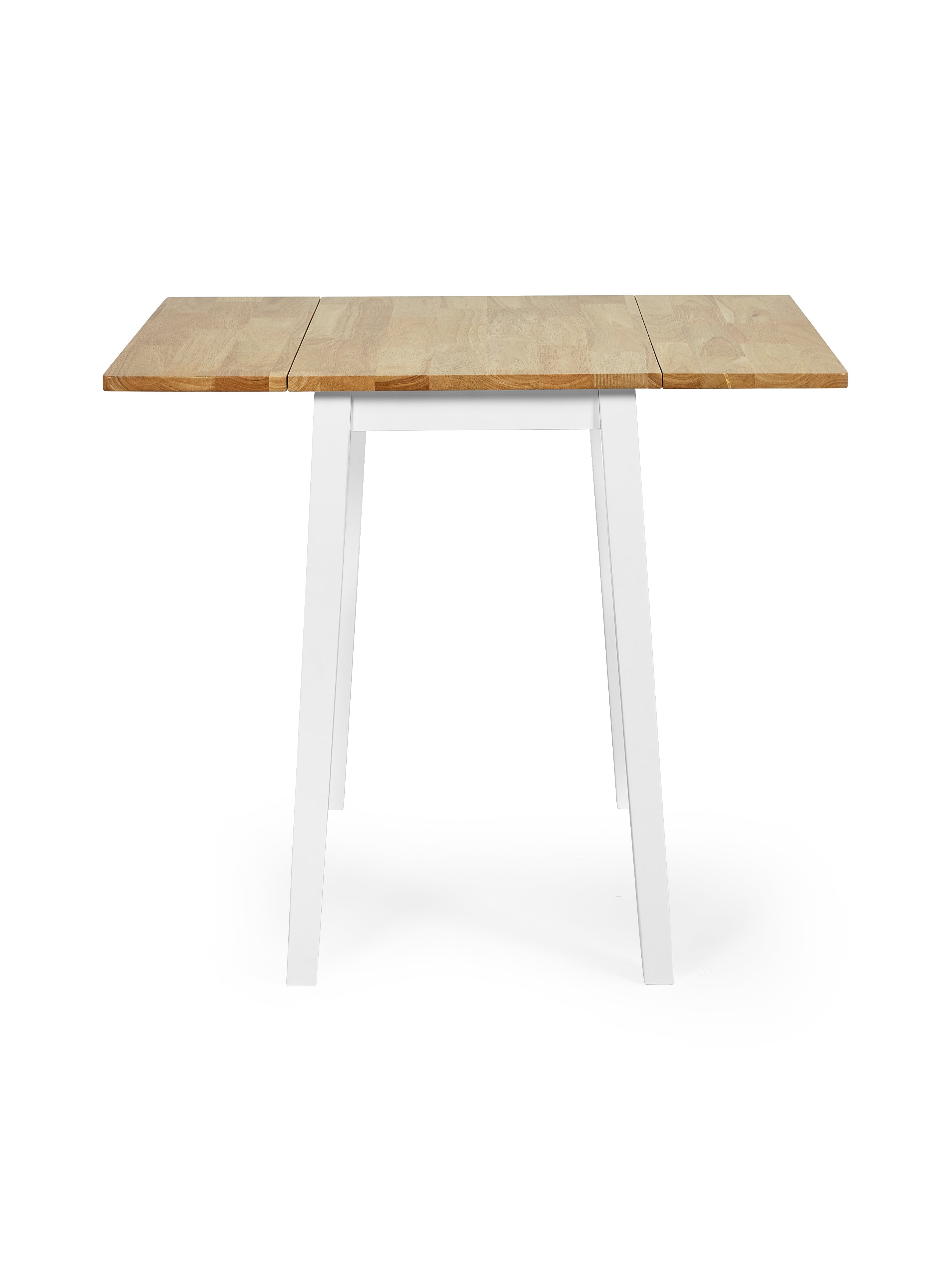 Linwood White and Oak 75cm Drop Leaf Square Extending Dining Table