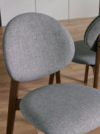 Artemis Walnut and Grey Dining Chairs (Set of 2)
