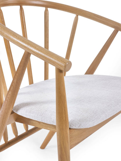 Rory Oak Curved Back Dining Chair