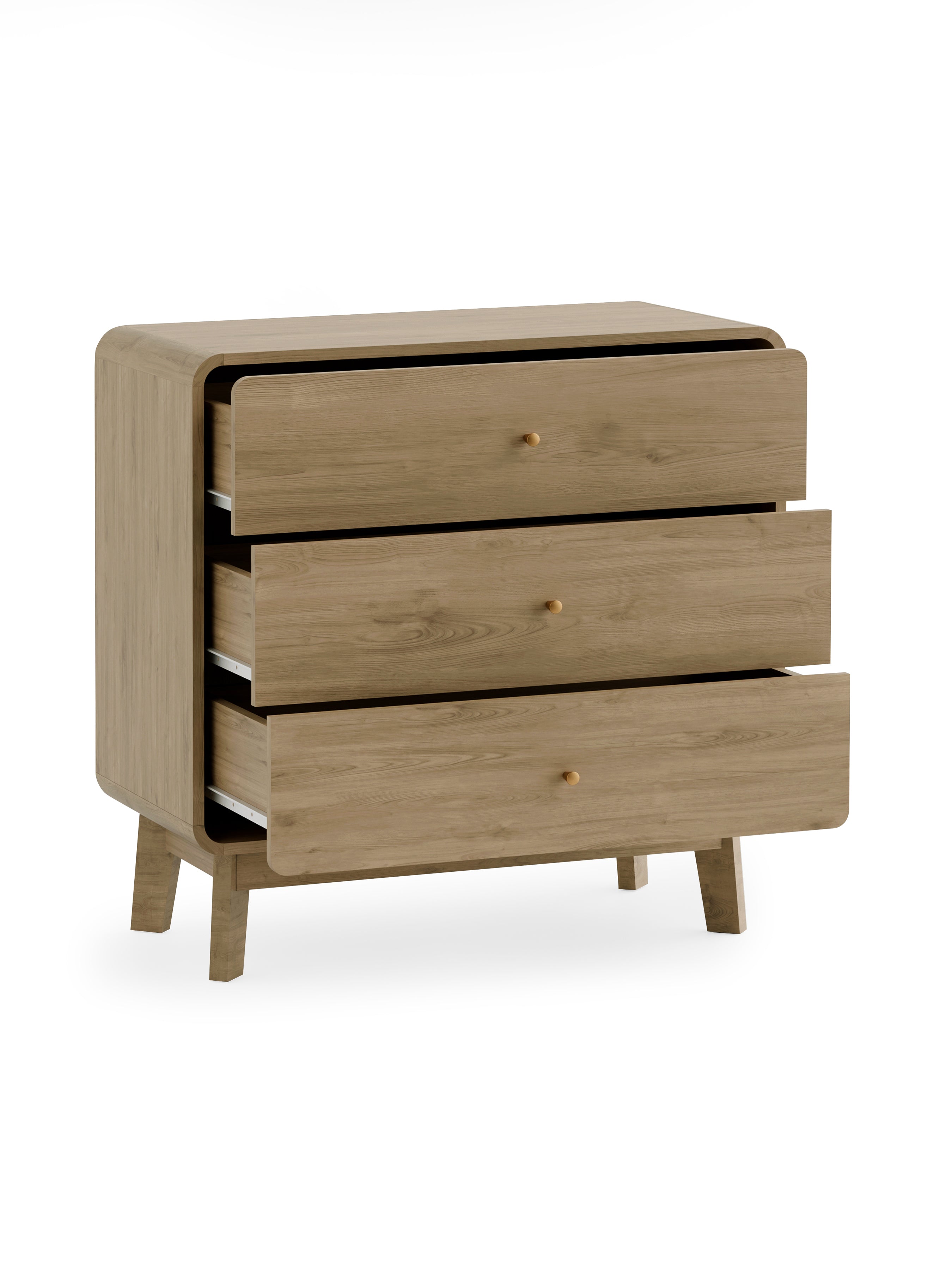 Ingrid 3 Drawer Chest Oak