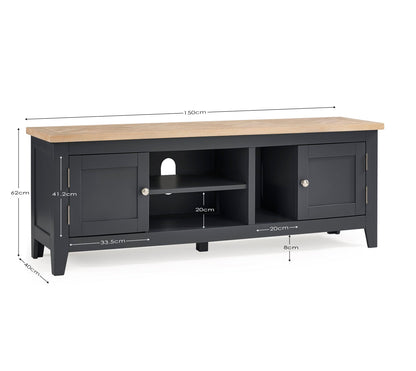 Julian Bowen TV Unit Bordeaux Tv Unit Dark Grey Bed Kings