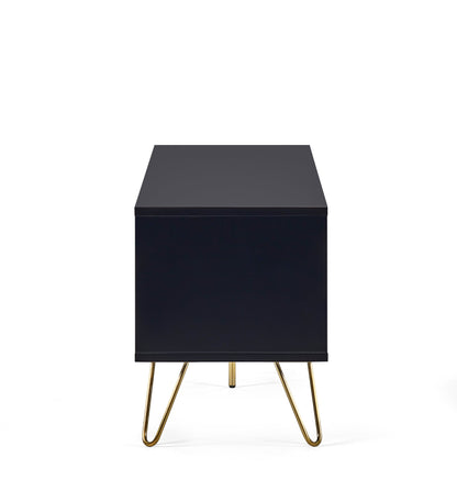 Julian Bowen TV Unit Murano Tv Unit - Matt Black Bed Kings