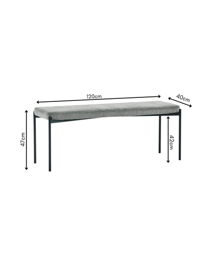 Leonie Bench - Grey
