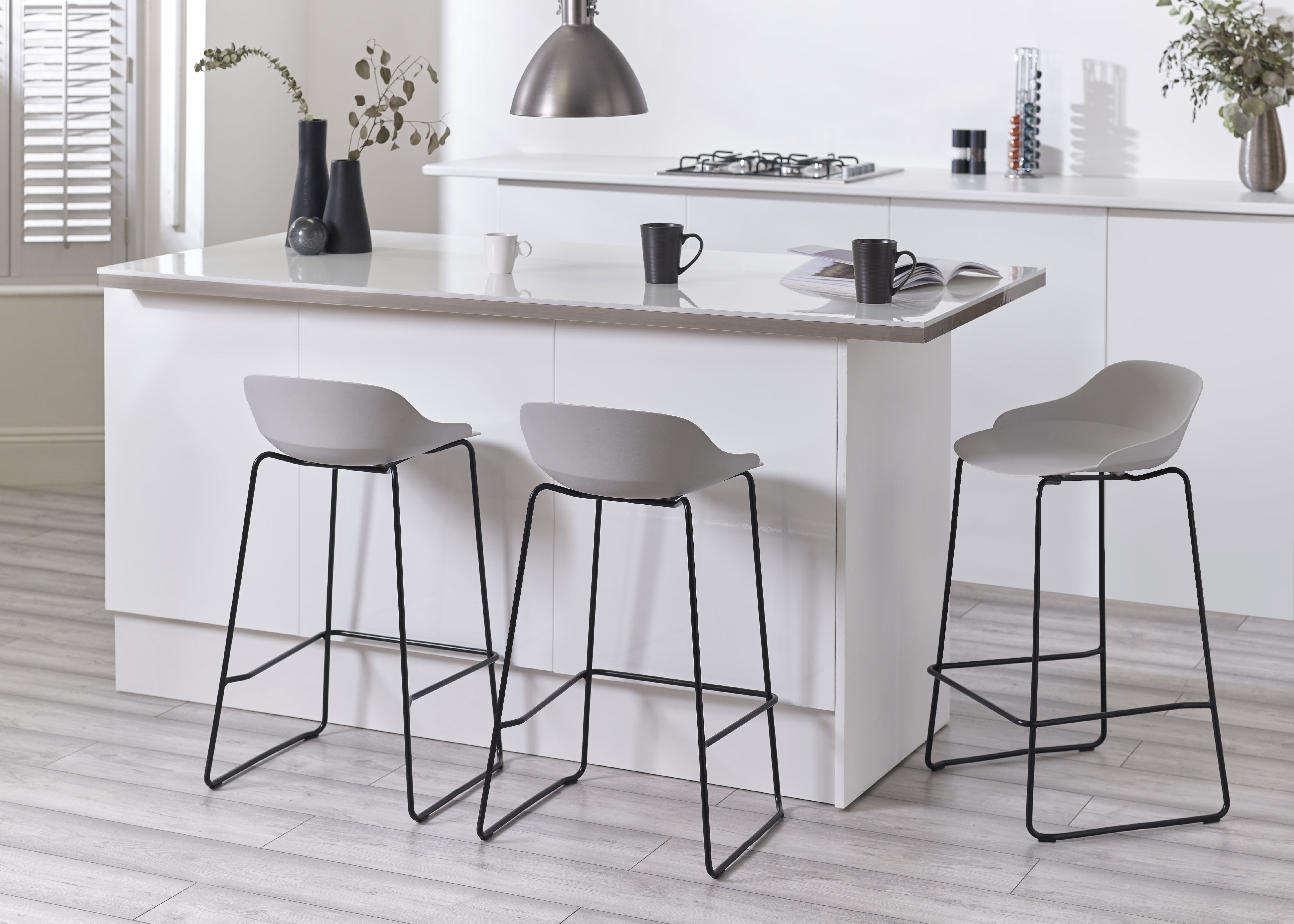 Rocco Stools - Light Grey (Set Of 2)