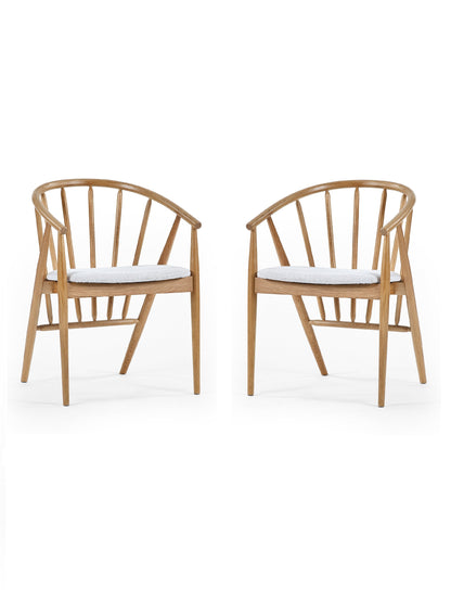 Rory Oak Curved Back Dining Chair