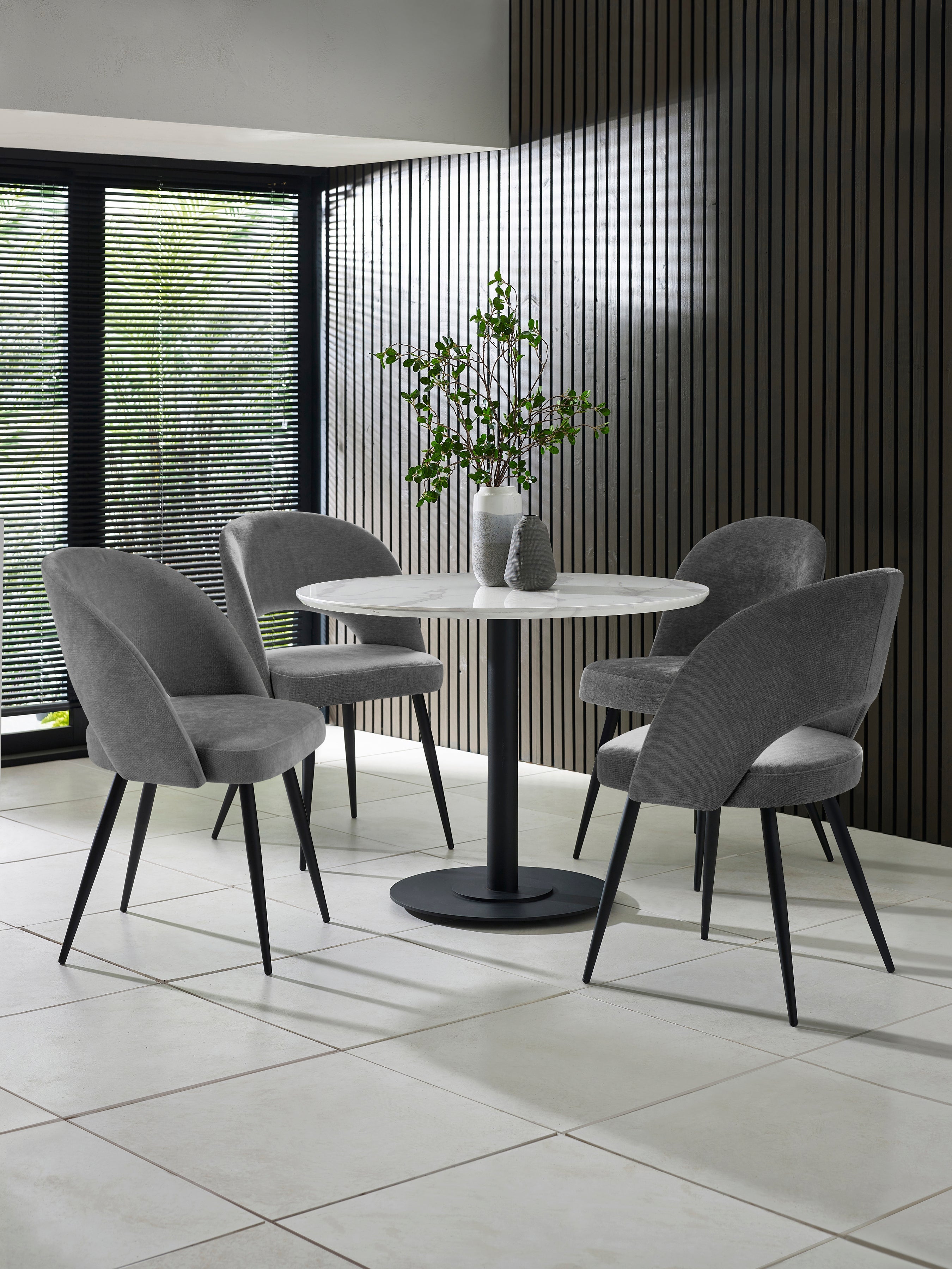 Luca 100cm Round Dining Table White