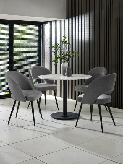 Luca 100cm Round Dining Table White