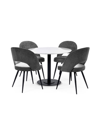 Luca 100cm Round Dining Table White