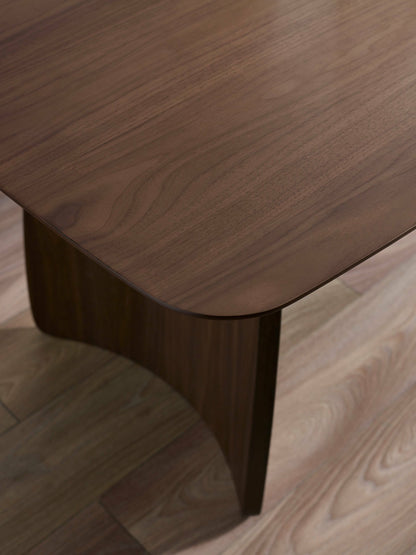 Artemis Curved Leg Walnut Dining Table