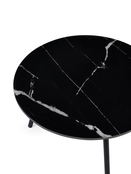 Casper Set of Side Tables Grey and Black