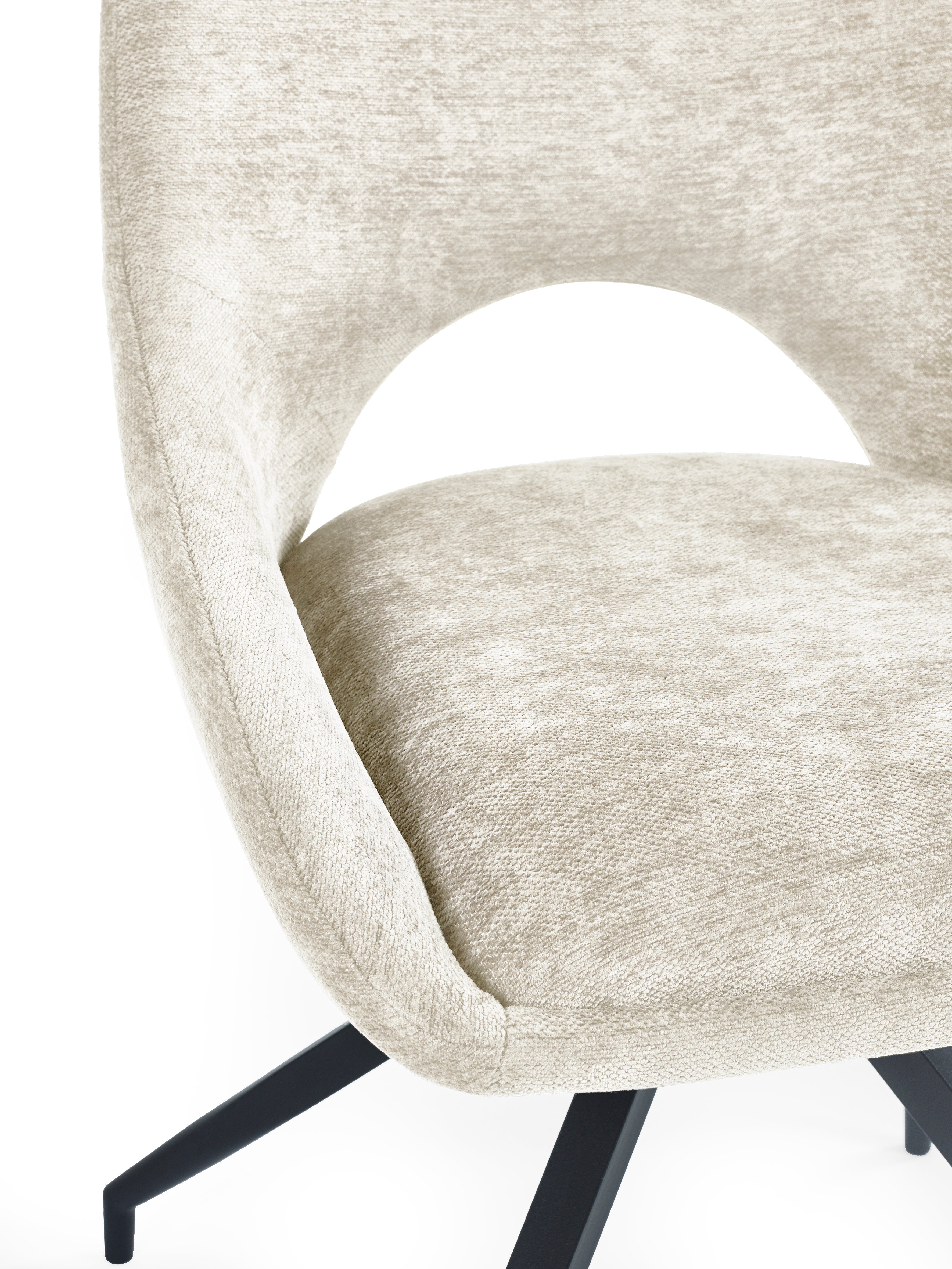 Jonah Cream Chenille Upholstered Dining Chairs (Set of 2)