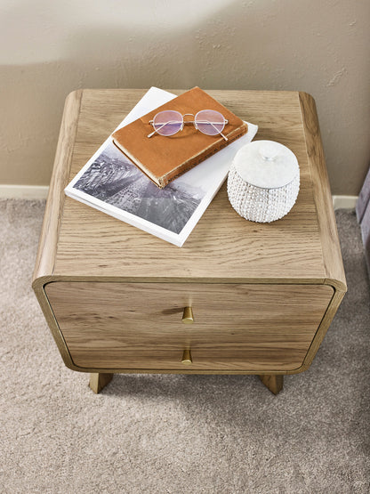 Ingrid 2 Drawer Bedside Oak