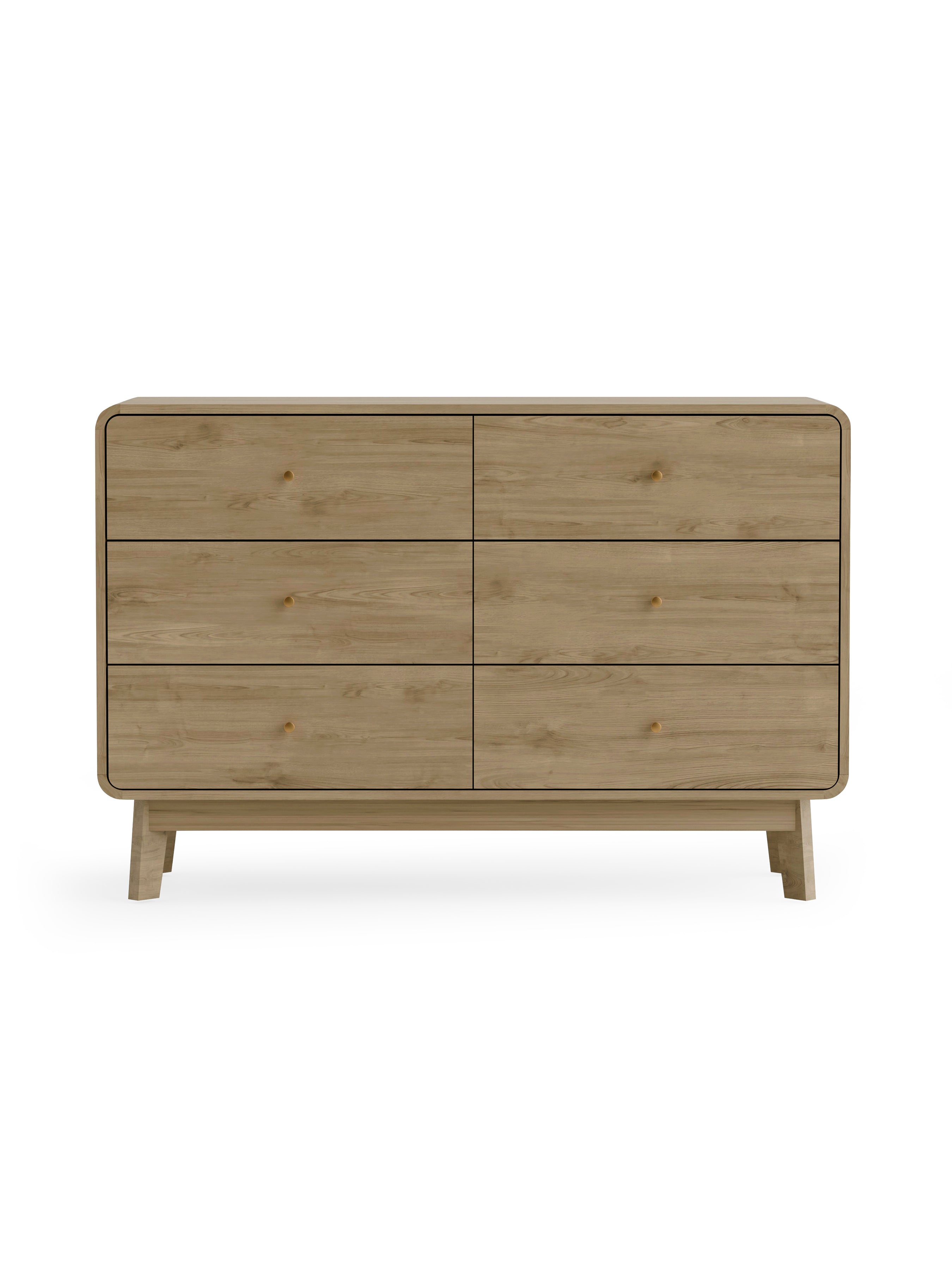 Ingrid 6 Drawer Dresser Oak