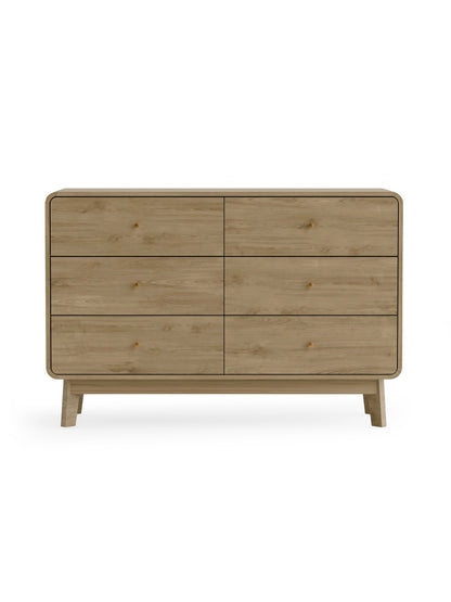 Ingrid 6 Drawer Dresser Oak