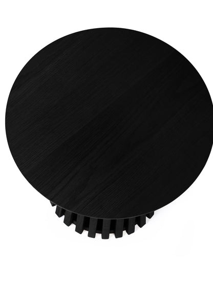 Ollie Black 45cm Round Lamp Table