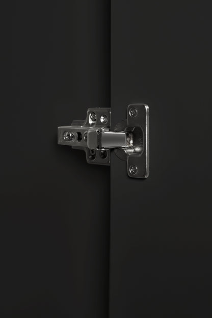 Julian Bowen Wardrobe Alba 2 Door Wardrobe - Walnut/Black Bed Kings