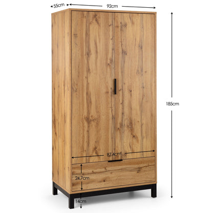 Julian Bowen Wardrobe Bali 2 Door 1 Drawer Wardrobe Bed Kings